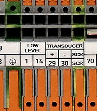Low level input: a digital signal (it's either in low level or it's not), and transducer: an analogue signal (between 4-20mA).