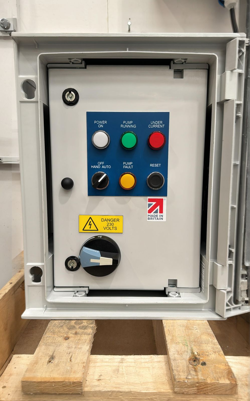 Loss of rotation control panel for a rotating biological contactor